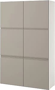 Шкаф IKEA Besta/Hammarsmed 120x42x193 Белый/Бежевый