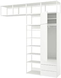 Шкаф IKEA Platsa/Fonnes 2 двери/3 ящика/полки/штанга 240x42x261 Белый