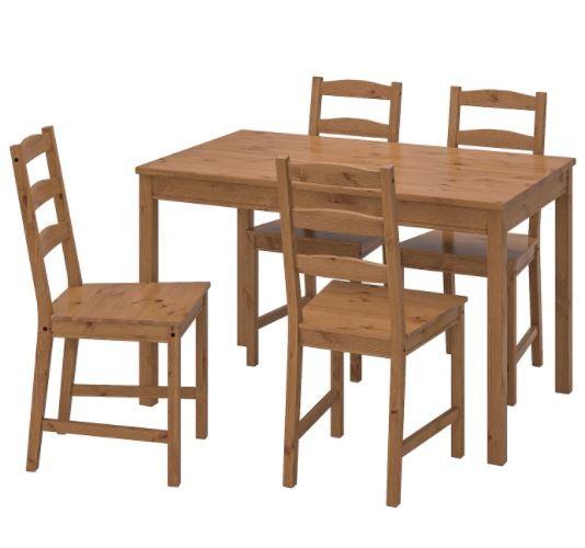 Set de masa si scaune IKEA Jokkmokk Antique (4 scaune)
