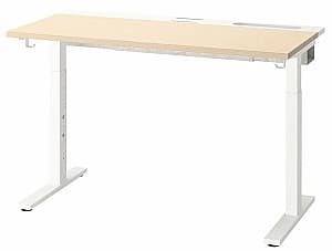 Компьютерный стол IKEA Mittzon 160x80 Березовый шпон/Белый