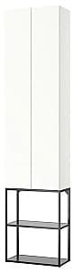 Шкаф в ванную IKEA Enhet 60x32x255 Антрацит/Белый