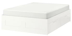 Кровать IKEA Brimnes Luroy с ящиками 180x200 Белый