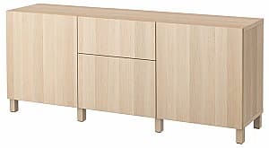 Comoda IKEA Besta/Lappviken/Stubbarp sertare/sina sertar inchidere lina 180x42x74 Aspect Stejar Antichizat