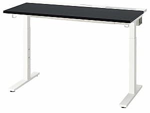 Компьютерный стол IKEA Mittzon 160x80 Ясеневый шпон/Черная Морилка/Белый