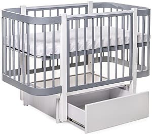 Детская кроватка Eucalyptus Karol Premium (DS-9041) Серый/Белый
