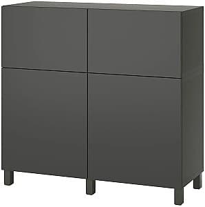 Comoda IKEA Besta/Lappviken/Stubbarp usa/sertar 120x42x112 Gri-inchis