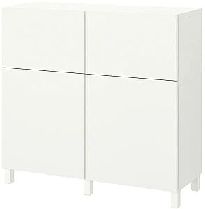 Комод IKEA Besta с дверцами/ящиками/нажимные направляющие 120x42x112 Белый/Лаппвикен/Стуббарп Белый
