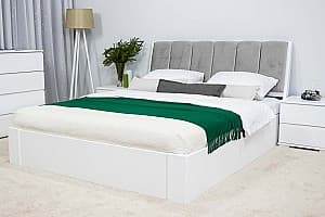 Кровать MobiCasa Malmo (с механизмом) 180x200 Белый / Magic Velvet 2218 (Серый)