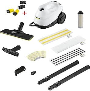 Aparat de curatat cu aburi KARCHER SC 3 EasyFix Anniversary Edition + Set duze perii rotunde
