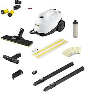 Aparat de curatat cu aburi KARCHER SC 3 EasyFix + Set duze perii rotunde