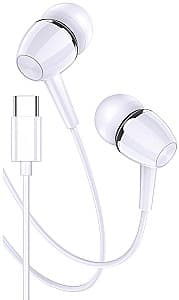 Наушники Ksiga Type-C with Mic Jiaxuan KSC-1296 White