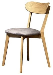 Scaun din lemn MobiCasa Isku Natural / Topaz 19 (Gri Deschis)
