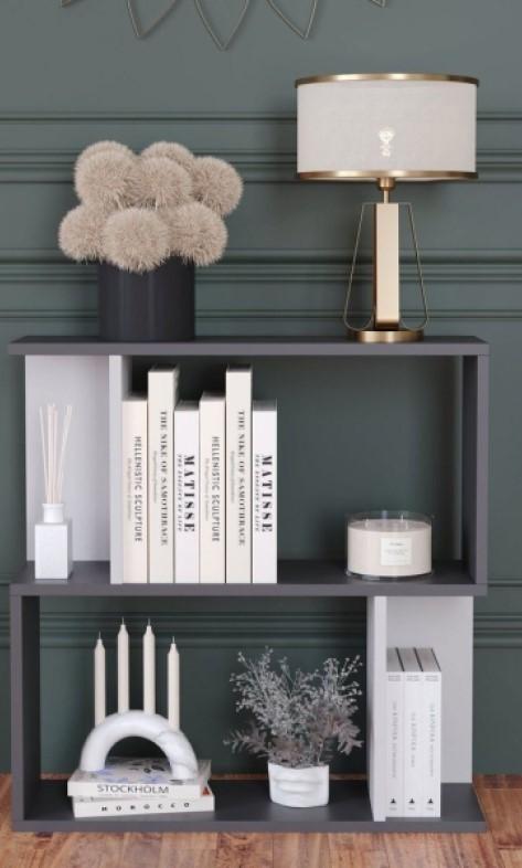 Etajera Remaks Asimetrik 2 Antharacite/White