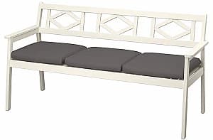 Banca gradina IKEA Bondholmen/Froson/Duvholmen cu spatar Alb-Bej/Gri Inchis