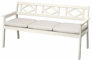 Садовая скамейка IKEA Bondholmen/Froson/Duvholmen со спинкой Бело-Бежевый