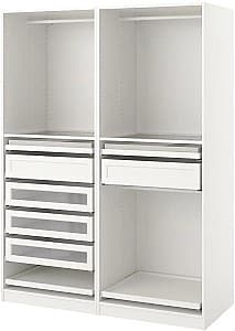 Стеллаж IKEA Pax полки/штанги/ящики/органайзеры 150x58x201 Белый