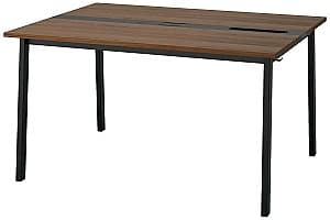 Masa de birou IKEA Mittzon 140x108x75 Furnir nuc/Negru