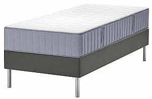 Pat IKEA Lyngor/Vagstranda/Bjorli extra ferma 90x200 20cm Albastru/Gri Inchis