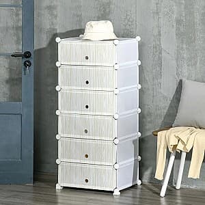 Dulap pentru incaltaminte HomCom 850-172WT 49x36x108cm (White)