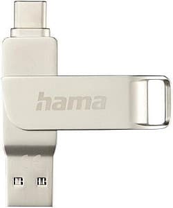 Флеш память USB Hama C-Rotate Pro Silver (182489)