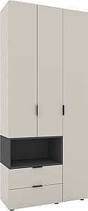 Dulap Nex Home A002L Antracit (Gri)/Cashmere (Bej)