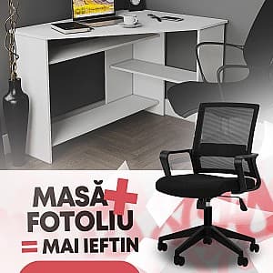 Офисный стол ML Mobila ML-8 Белый + Кресло Waltz OC-833