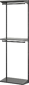 Вешалка IKEA Boaxel полки/штанги 62x40x201 Антрацит