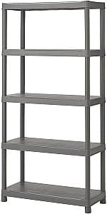 Etajera IKEA Runmaro 90x40x182 Gri Inchis