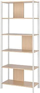 Etajera IKEA Jattesta 80x195 Alb/Bambus Deschis