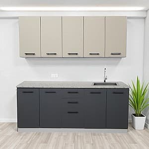 Кухонный гарнитур Alcantara 2 м Бежевый / Темно-Серый
