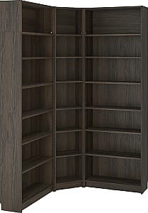 Etajera IKEA Billy 136/136x28x237 Maro Inchis Aspect Stejar