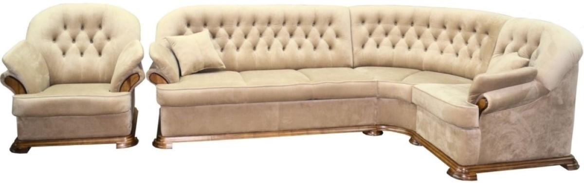 Угловой диван Viitorul Комплект Маленький Лукреция + Кресло