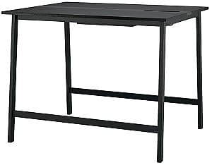 Masa de birou IKEA Mittzon 140x108x105 Furnir frasin/Negru vopsit/Negru