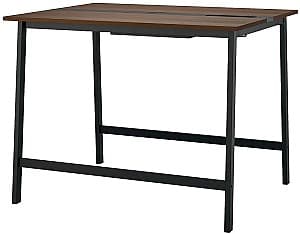 Офисный стол IKEA Mittzon 140x108x105 Ореховый шпон/Черный