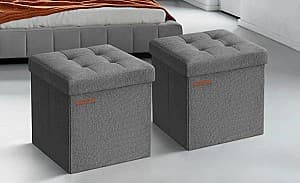 Bancheta si fotoliu puf Songmics ULSF028G21 (Dark Grey)