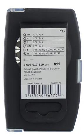 Set de biti Bosch 32 buc. PH, PZ, SL, TX, TT, HEX 1/4" 25 mm