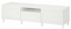 Тумба под телевизор IKEA Besta плавно-закрывающиеся направляющие 180x42x48 Белый/Смевикен/Каббарп Белый