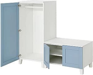 Dulap IKEA Platsa/Sannidal 140x57x133 Alb/Albastru