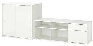 Стенка IKEA Vihals 242x37x90 Белый