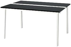 Masa de birou IKEA Mittzon 140x108x75 Furnir Frasin/Negru vopsit/Alb