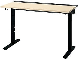 Masa pentru calculator IKEA Mittzon 140x80 Furnir Mesteacan/Negru