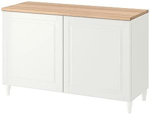 Comoda IKEA Besta cu usi 120x42x76 Alb/Smeviken/Kabbarp Alb