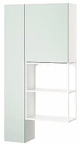 Dulap de baie IKEA Enhet 90x32x180 Alb/Gri-Verde Deschis