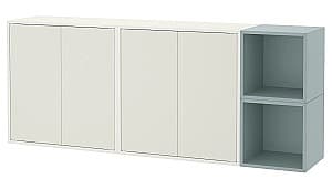 Comoda IKEA Eket 175x35x70 Alb/Gri Deschis-Albastru