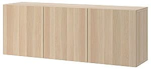Comoda IKEA Besta 180x42x64 Aspect Stejar Antichizat/Lappviken Aspect Stejar Antichiza (suspendata)
