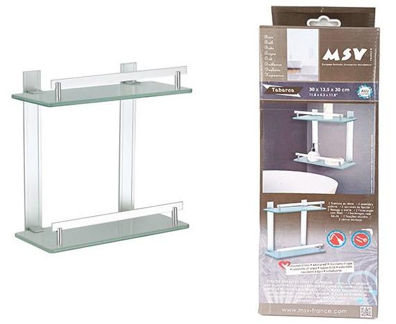 Полка для ванных комнат MSV Tabarca, стекло