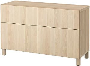 Комод IKEA Besta/Lappviken/Stubbarp ящик с плавно-закрывающимися направляющими 120x42x74 Имитация состаренного дуба