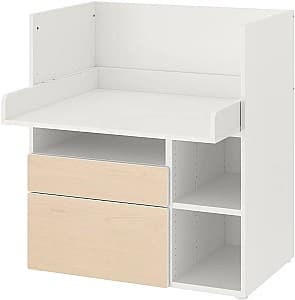 Masa de infasat IKEA Smastad 2 sertare 90x79x100 Alb/Mesteacan