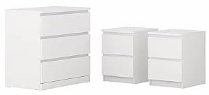 Comoda IKEA Malm 3 piese Alb