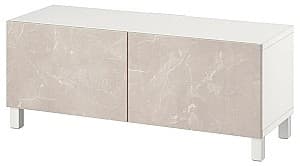 Тумба под телевизор IKEA Besta/Bergsviken/Stubbarp 120x42x48 Белый/Бежевый